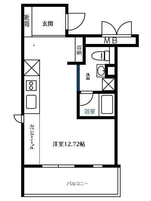 LIFE GRANDE HAKATA(ワンルーム/9階)の間取り写真