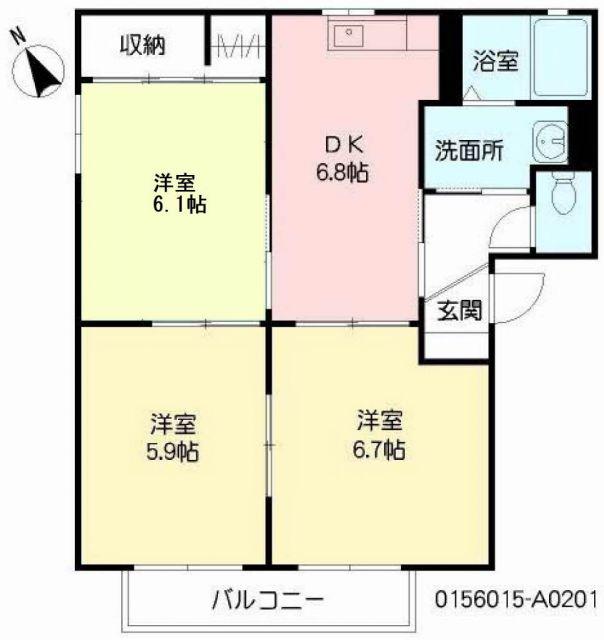 カーサエルマー(3DK/2階)の間取り写真