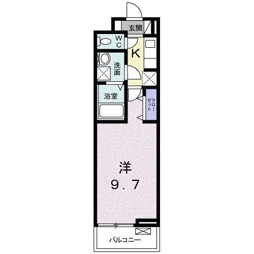 グラン ドミール(1K/2階)の間取り写真