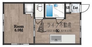 寿コーポ(1K/1階)の間取り写真