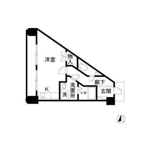 プライム八田(ワンルーム/1階)の間取り写真