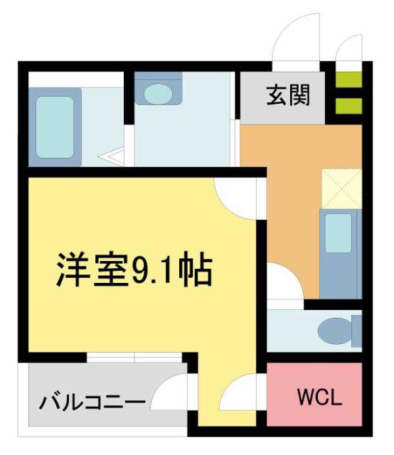 NOUVELLE PORTE(1K/3階)の間取り写真