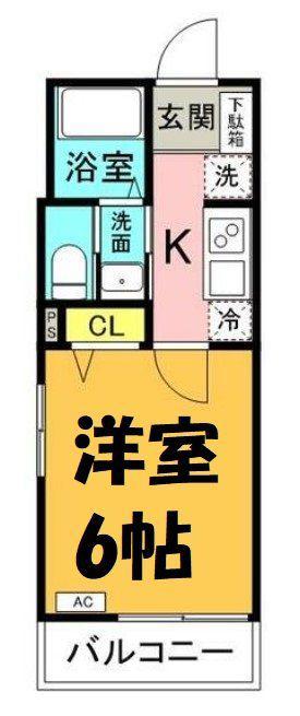 MARKDUO一ノ割Ⅱ(1K/3階)の間取り写真