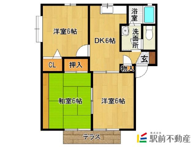 グリーンエクセル小森野(3DK/1階)の間取り写真