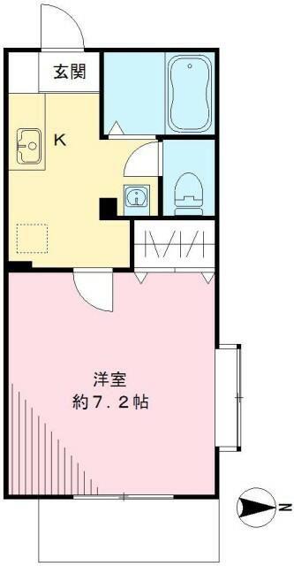ソレジオ杉並(1K/1階)の間取り写真