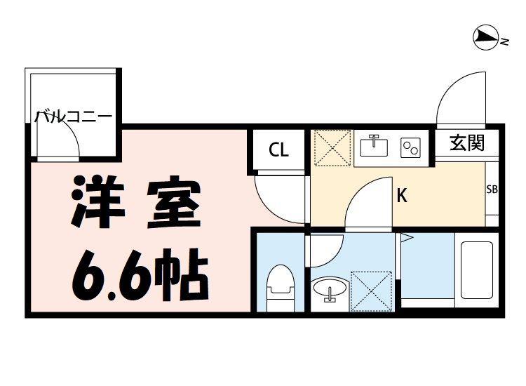 IL SOLE(1K/2階)の間取り写真