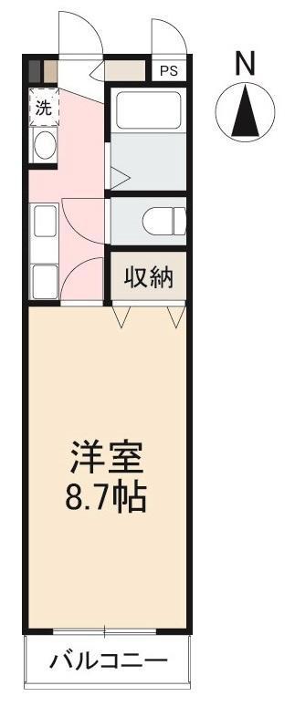 LIVE21(1K/1階)の間取り写真
