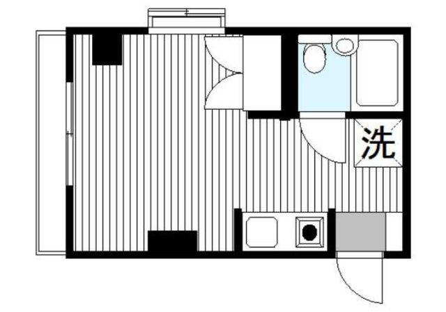 ライオンズマンション上溝第2(ワンルーム/1階)の間取り写真