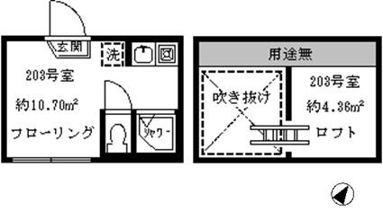 ソフィアオアシス(ワンルーム/1階)の間取り写真