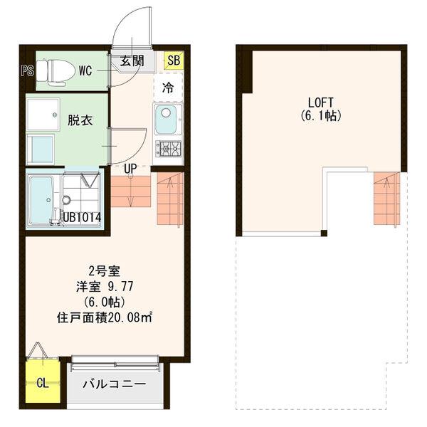 AZUL PREMIO(1K/1階)の間取り写真