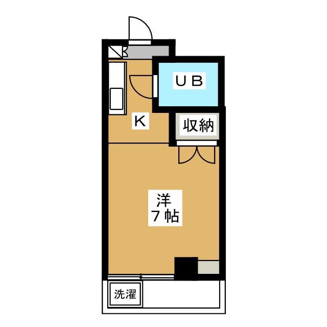 コーポプレジデント(ワンルーム/6階)の間取り写真