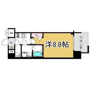 プレサンスTHE栄(1K/8階)の間取り写真