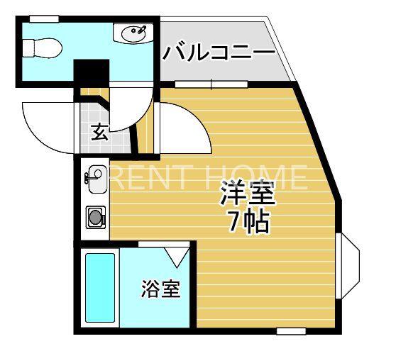 プロスぺロスイシイ(ワンルーム/3階)の間取り写真