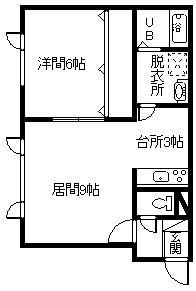 カサブランカ(1LDK/1階)の間取り写真