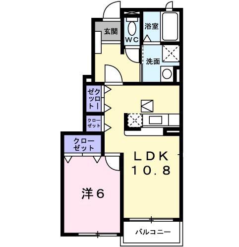 KLARFRIEDEB(1LDK/1階)の間取り写真