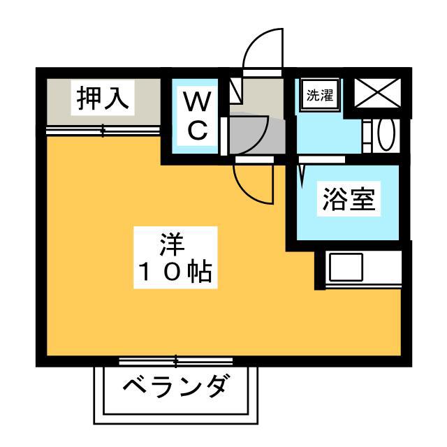 シンシア21・N・M(ワンルーム/2階)の間取り写真