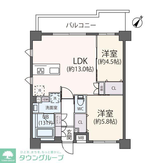 リージア代々木ビナリオ(1K/7階)の間取り写真