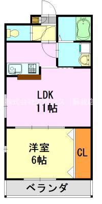 ルミエール(1LDK/1階)の間取り写真