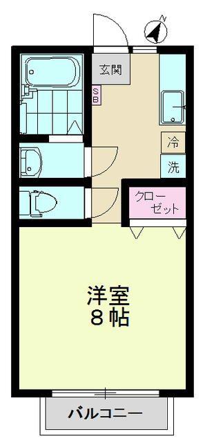 コーポ大下(1K/1階)の間取り写真