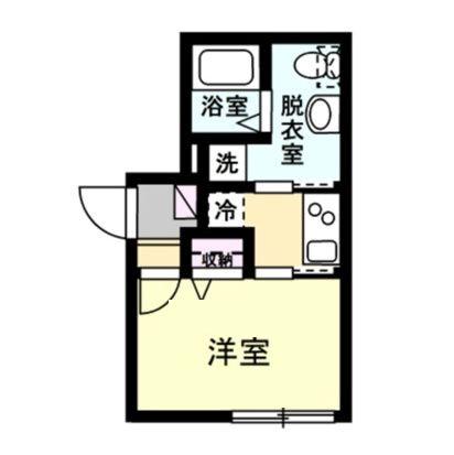 ベルツシーバ(1K/1階)の間取り写真
