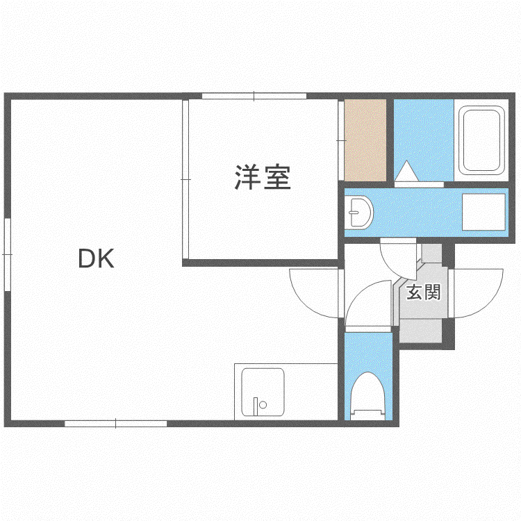 アールズシティーN19(1LDK/4階)の間取り写真