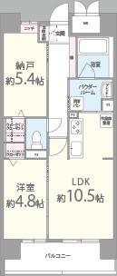 LE・SEL 上町台(1SLDK/8階)の間取り写真