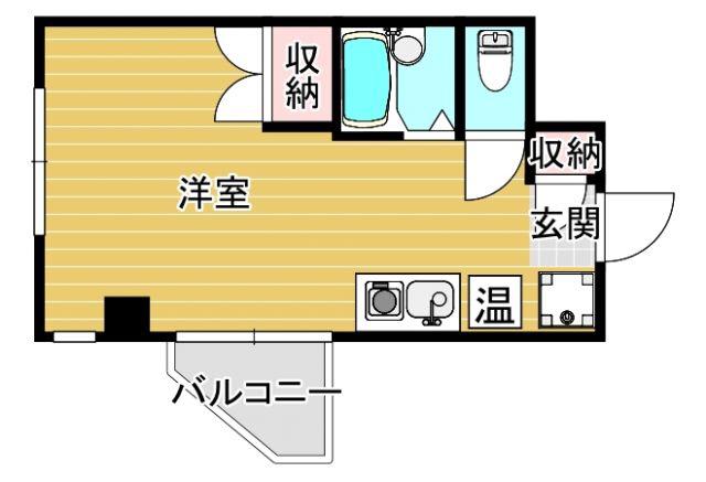 カーサ ソレアーダ長尾(ワンルーム/4階)の間取り写真