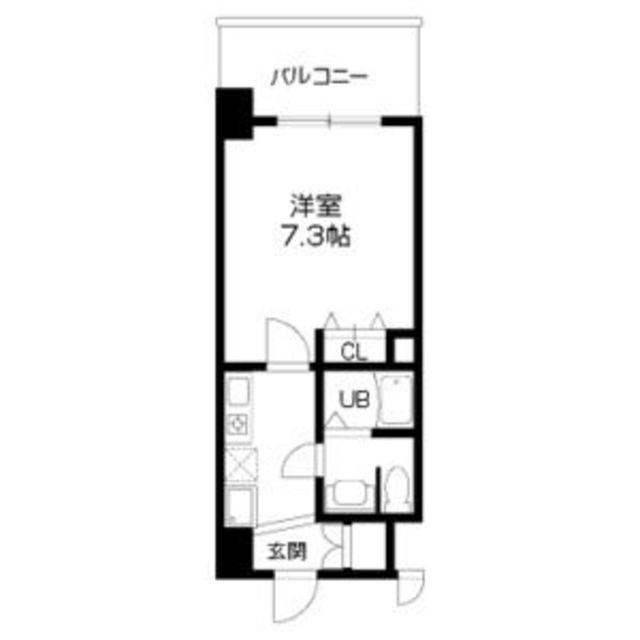 KDXレジデンス西大路(1K/4階)の間取り写真
