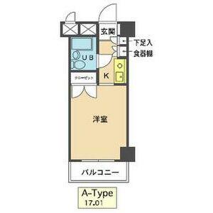 メゾンドコンフォール(ワンルーム/3階)の間取り写真