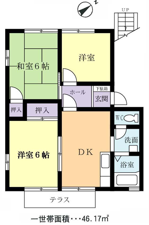 パークホームズA(3DK/2階)の間取り写真