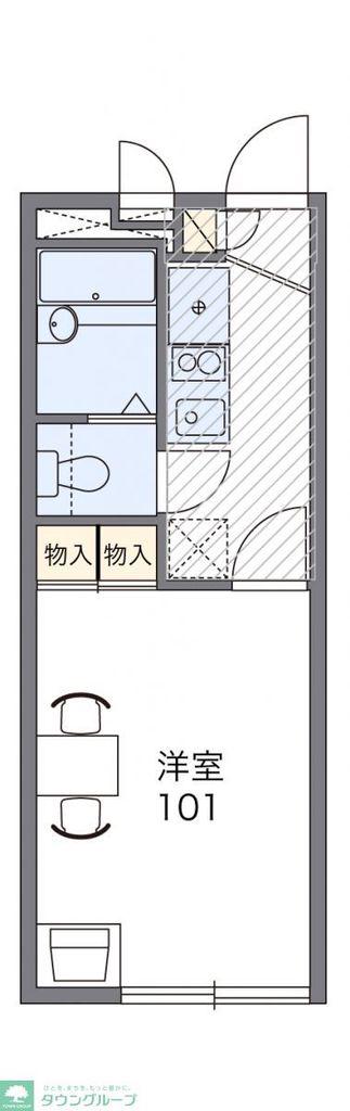 レオパレスサンヴィレッジII(1K/2階)の間取り写真