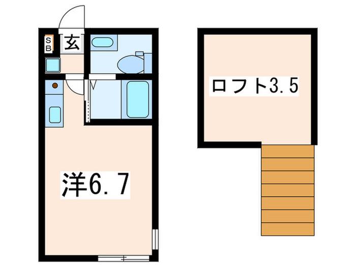 CHARLIES HOUSE野毛山公園(ワンルーム/1階)の間取り写真