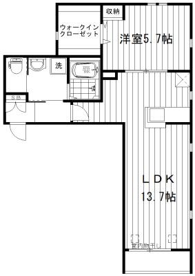 PARCHILL哲学堂(1LDK/2階)の間取り写真