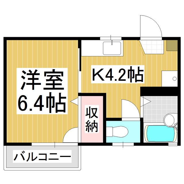 ディアス日吉(1K/2階)の間取り写真