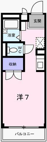 サンフレッチェ南条 B棟(ワンルーム/2階)の間取り写真