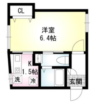 MODULOR馬込(1K/1階)の間取り写真