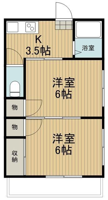 日光ハイツ(2K/3階)の間取り写真