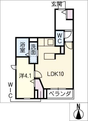 LIVION金山イースト(1LDK/3階)の間取り写真