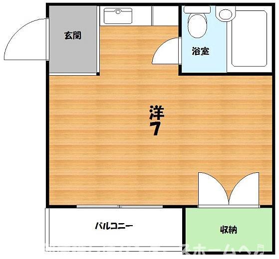 プリモ伊加賀(ワンルーム/1階)の間取り写真