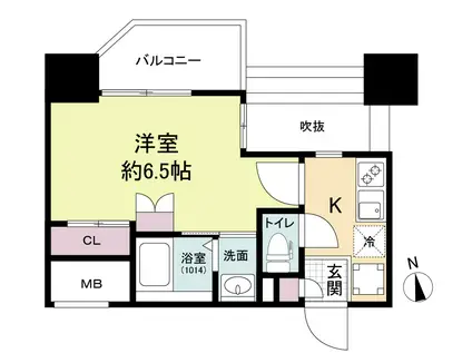 セレニテ難波グランデシュッド(1K/8階)の間取り写真