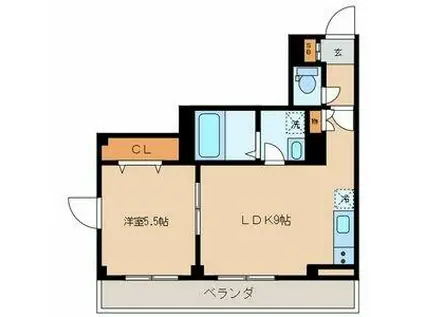 イーストコート東糀谷(1LDK/1階)の間取り写真