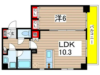 プランドール南砂町(1LDK/4階)の間取り写真