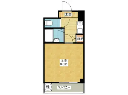 GMさかい(1K/4階)の間取り写真