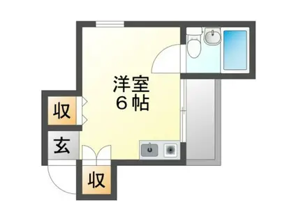 若草ビル2(ワンルーム/5階)の間取り写真