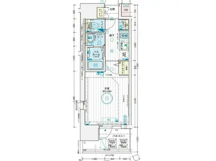 エステムコート神戸ステーションウィズ(1K/5階)の間取り写真
