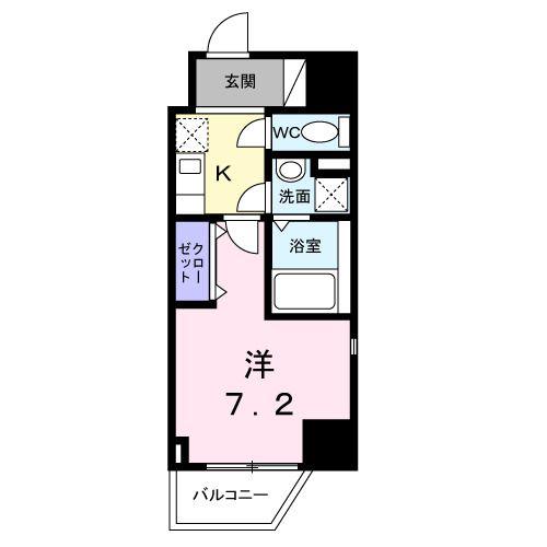 ヒカルサ久里浜(1K/8階)の間取り写真