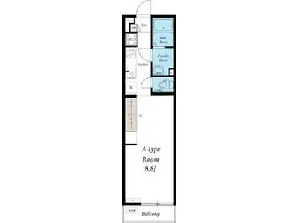 リブリ・AVENE(1K/2階)の間取り写真