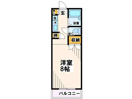 コア・クレイン当社管理物件(1K/1階)の間取り写真