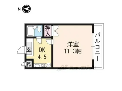 山岡マンション(1K/2階)の間取り写真