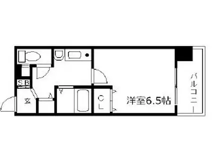 プレサンス梅田インテルノ(1K/7階)の間取り写真